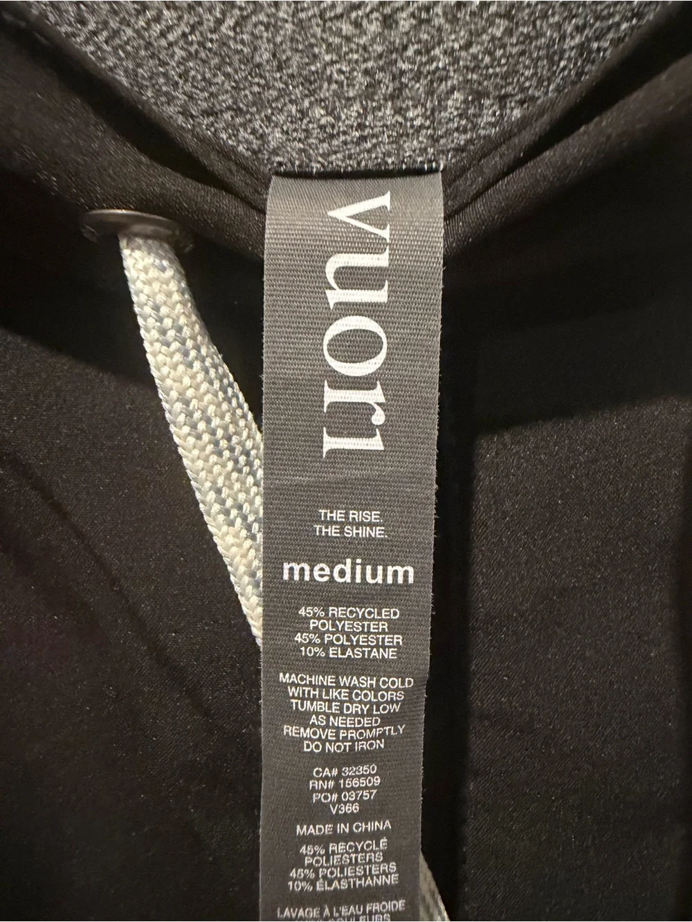 Vuori Black Shorts 5” Yellow & Blue Logo Patch